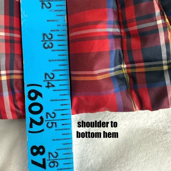 Lands' End Vest Women's L (14/16) Tartan Check Pattern Outdoor Fall Down Blend - Picture 8 of 8